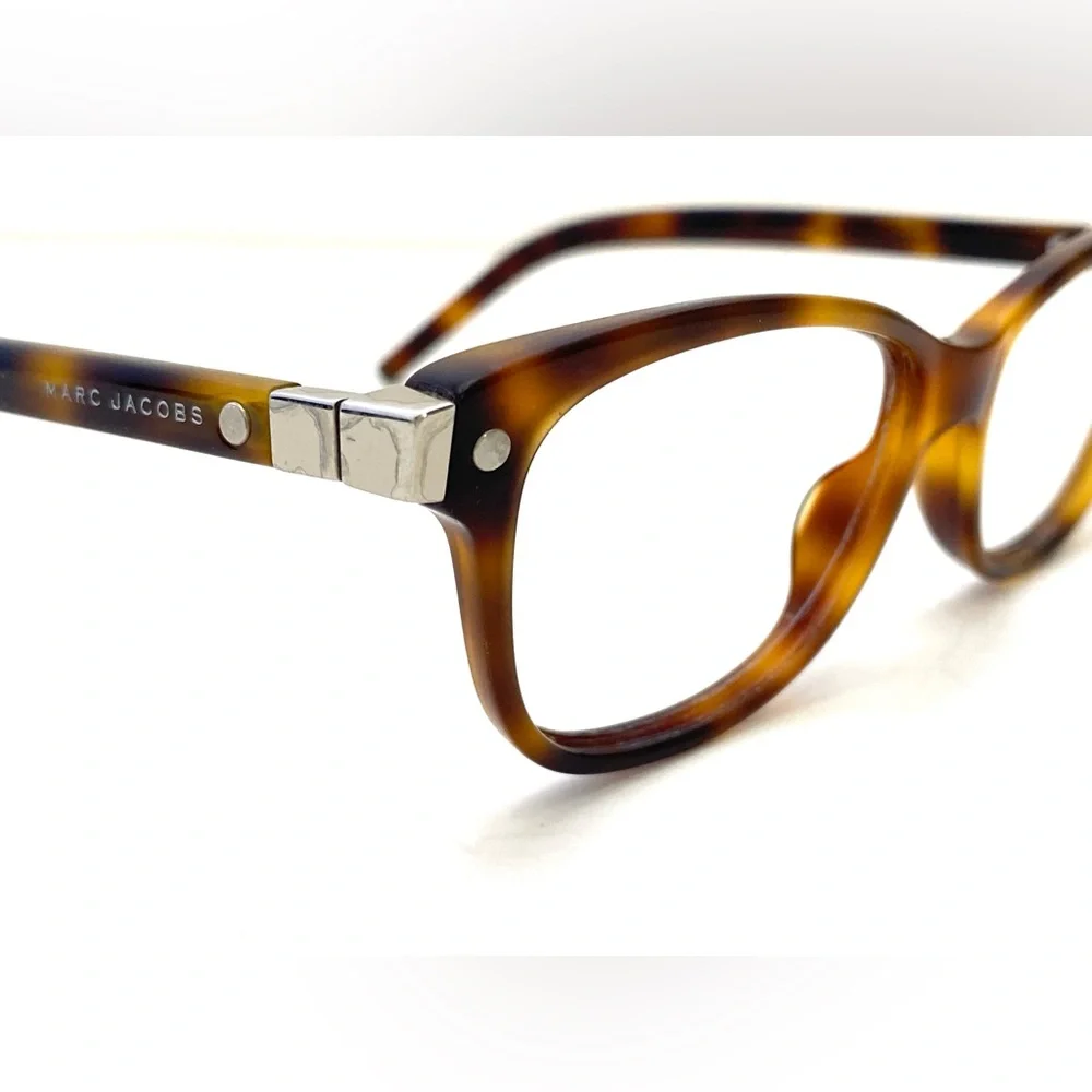 Marc Jacobs Women's Havana Brown Rectangle-Shaped Eyeglass Frames MARC72